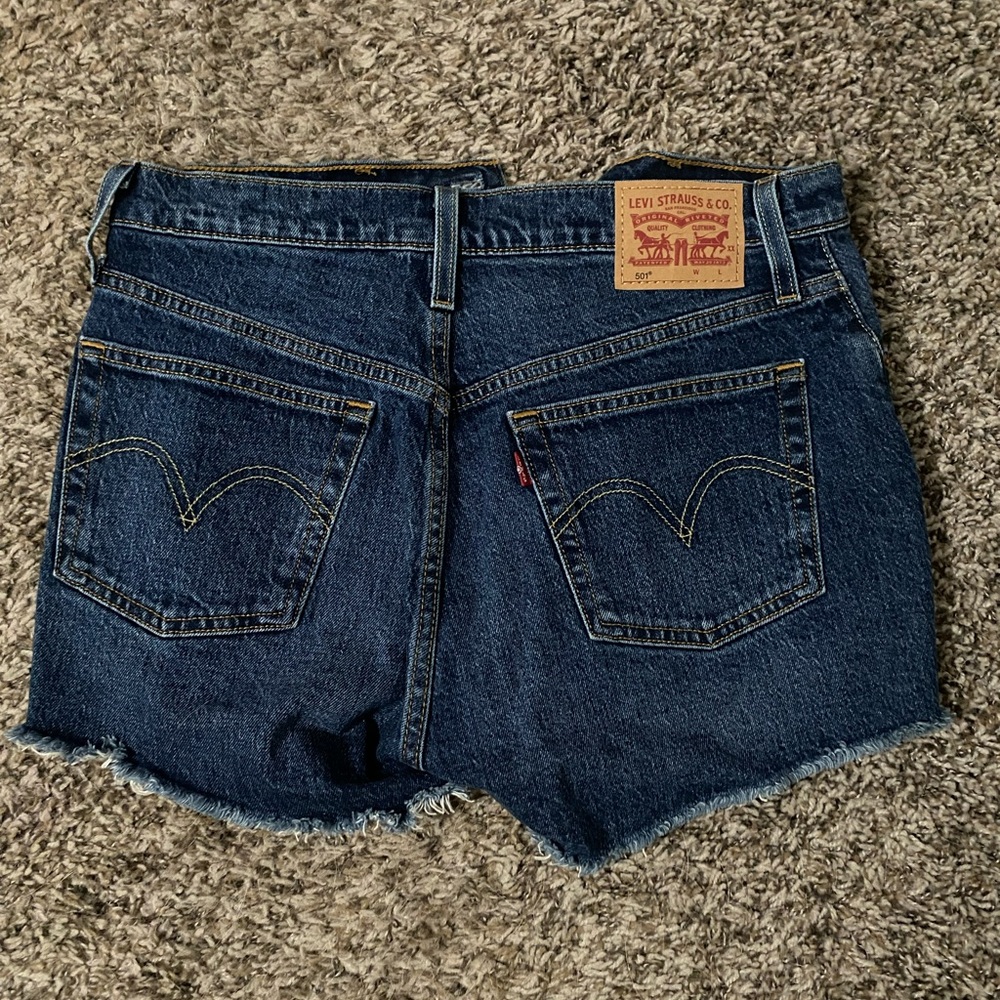 Levi's Women's Blue Denim 501 Shorts